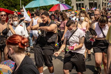 Berlin, Almanya - 24 Temmuz 2021: Christopher Caddesi Günü