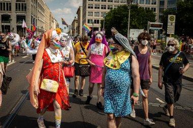 Berlin, Almanya - 24 Temmuz 2021: Christopher Caddesi Günü