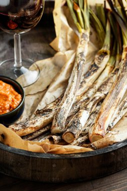 Calcots soğan katalan yemeği.