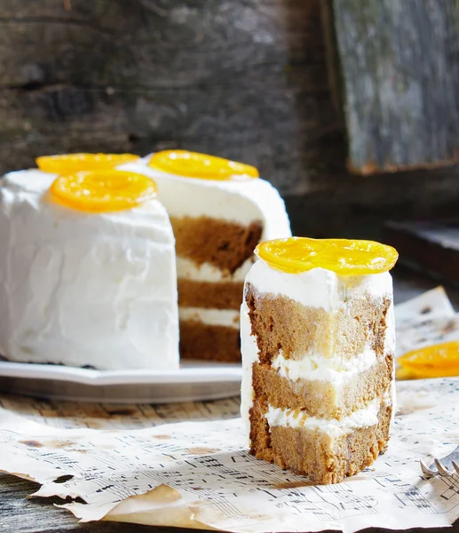 Tort de miere-portocaliu — Fotografie, imagine de stoc