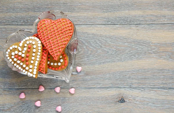 Přání Valentýn soubory cookie — Stock fotografie
