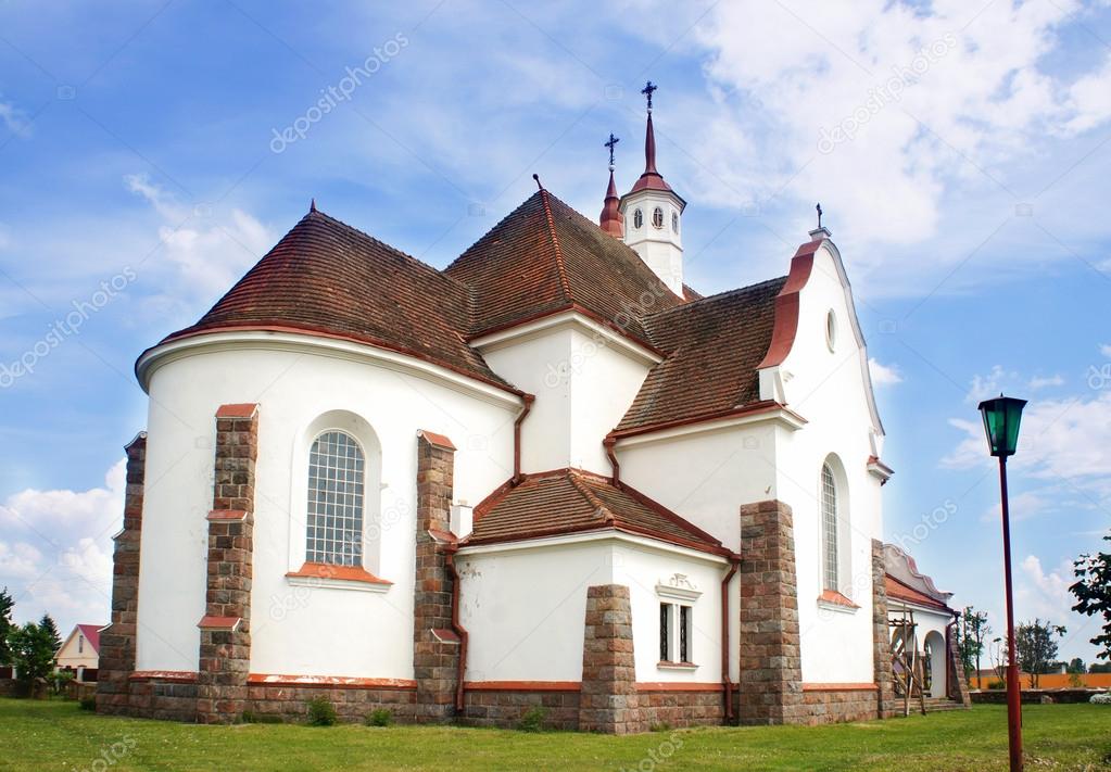 Roman Catholic Church of Our Lady Ruzhentsova in Soly, Belarus, village Radun (Voronovskii district, Grodno region), the date of construction of the church 1929-33., in pre-war Poland.