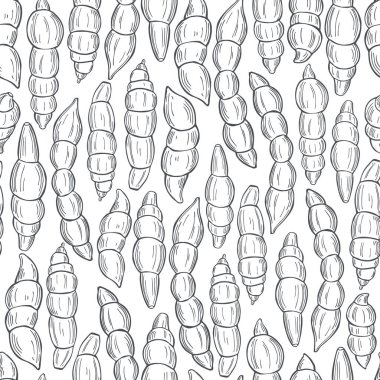 El çizimi Crosne veya Çin enginarı (Stachys affinis). Vektörsüz desen.