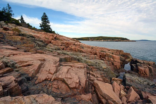 Thunder Hole Rock Formation Acadia National Park Maine Ліцензійні Стокові Фото