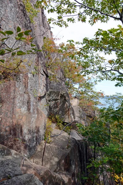 Szakadék Ösvény Acadia Nemzeti Park Portré — Stock Fotó