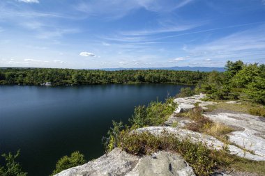 Lake Awosting In the Minnewaska State Park Preserve of the Shawangunk Mountains of New York clipart