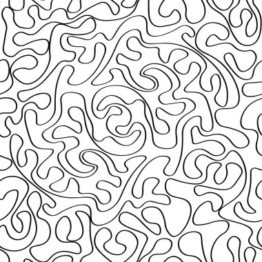 Kıvırcık hatları ile basit seamless modeli