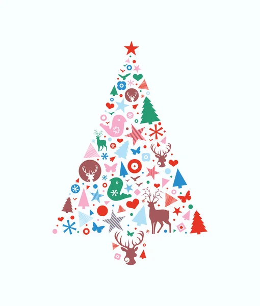 Árbol de Navidad decorativo abstracto — Vector de stock