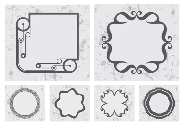 Ensemble de cadres et de bordures — Image vectorielle