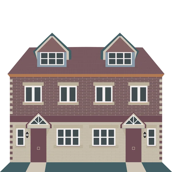 Georgiaans huis vectorillustratie — Stockvector