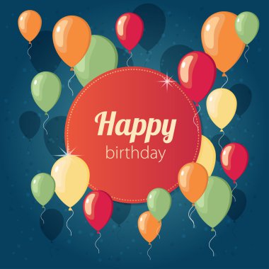 renkli birthday arka plan