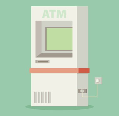 ATM makine illüstrasyon