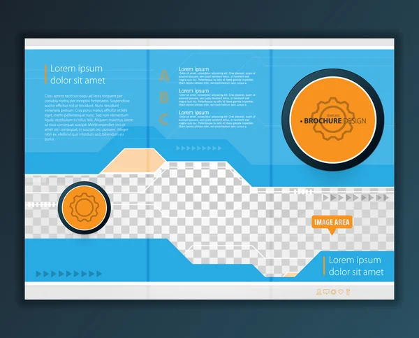 โบรชัวร์การออกแบบใบปลิว — ภาพเวกเตอร์สต็อก