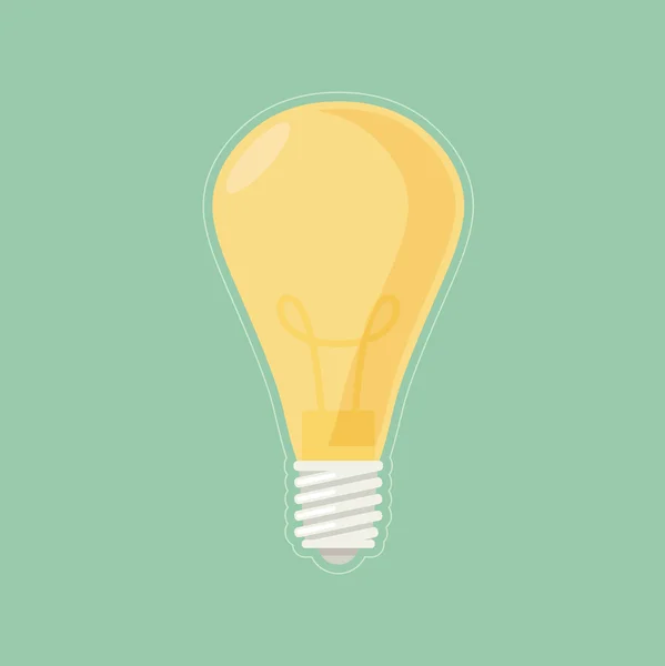 Flat style lightbulb — Stock Vector