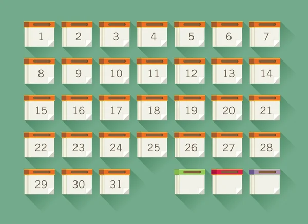 Icono de calendario plano. — Vector de stock