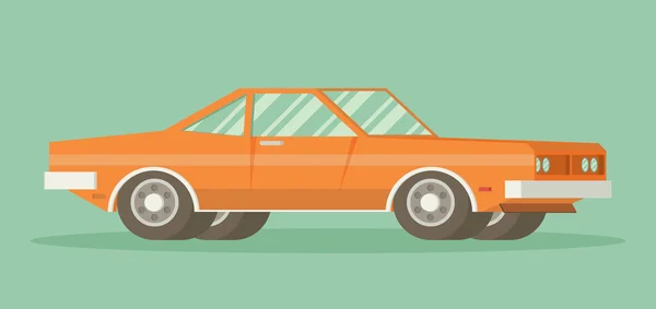 Coche muscular en estilo plano — Vector de stock