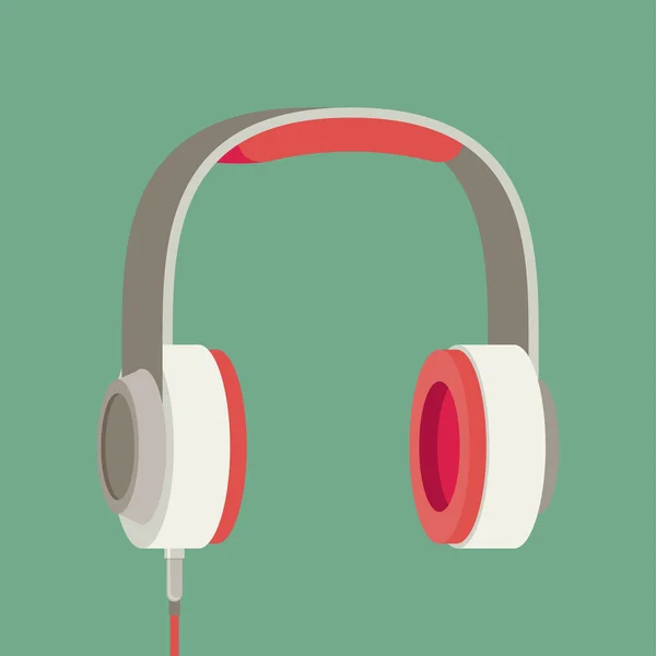 Επίπεδη ακουστικά εικονίδιο — Διανυσματικό Αρχείο