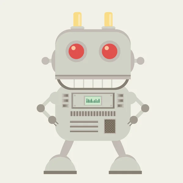 Legrační plochý robot — Stockový vektor