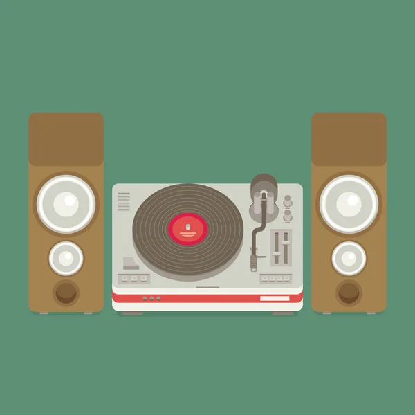 Reproductor de vinilo — Vector de stock