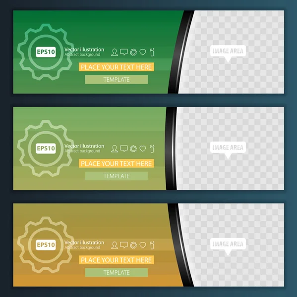 Abstracte banners set — Stockvector