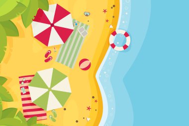 Beach düz tasarım arka plan