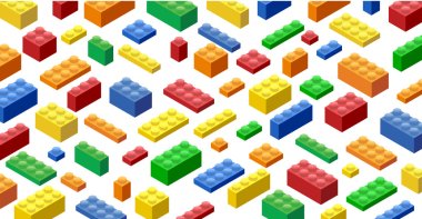 Isometric Plastic Building Blocks 