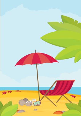 yaz tatili illüstrasyon