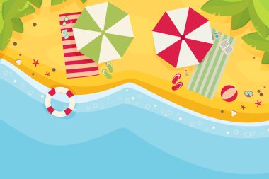 Beach düz tasarım arka plan