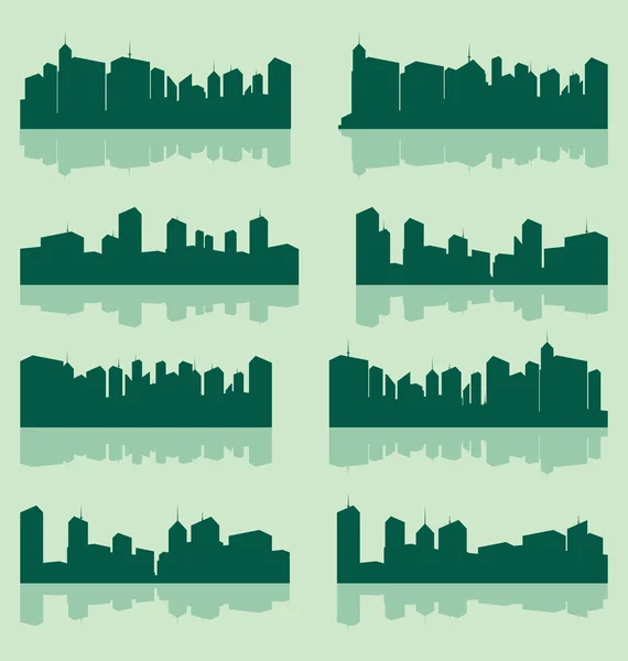 City lanscape set — Stock Vector