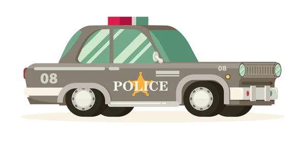 Coche de policía retro — Vector de stock