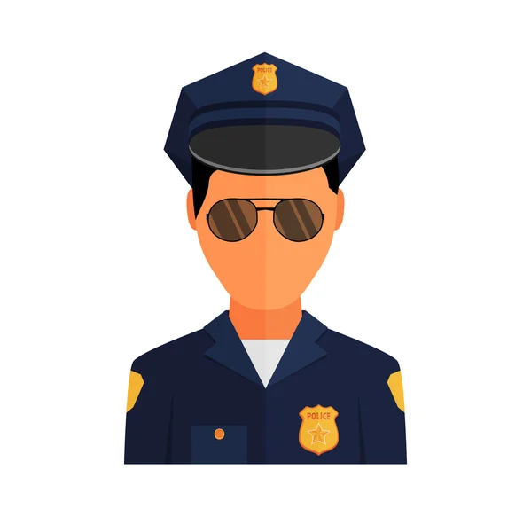 Oficial de policía avatar — Vector de stock
