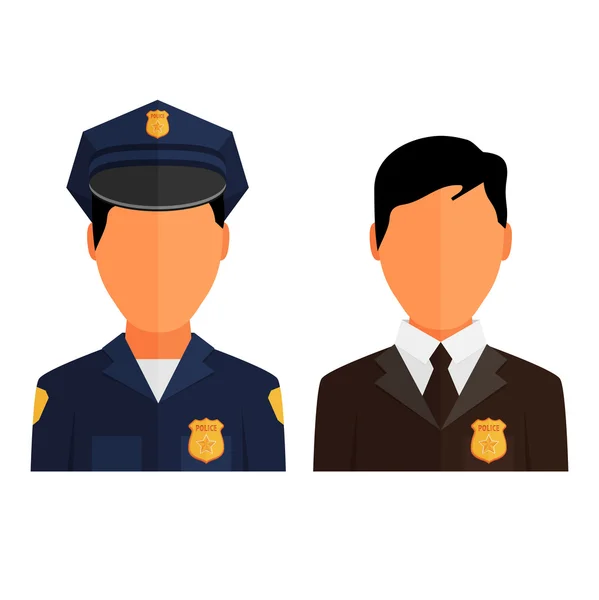 Oficial de polícia avatar — Vetor de Stock