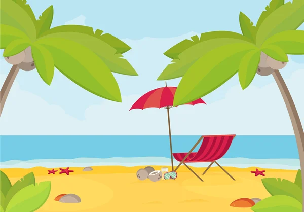 Zomer vakantie illustratie — Stockvector