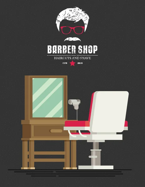 Barbearia ilustração fundo — Vetor de Stock