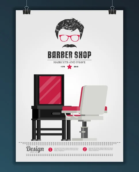 Barbershop illustration background — Stock Vector