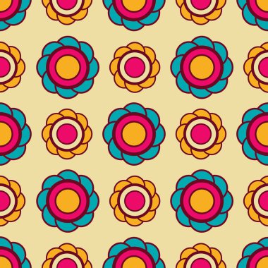 Soyut çiçekler pürüzsüz desen