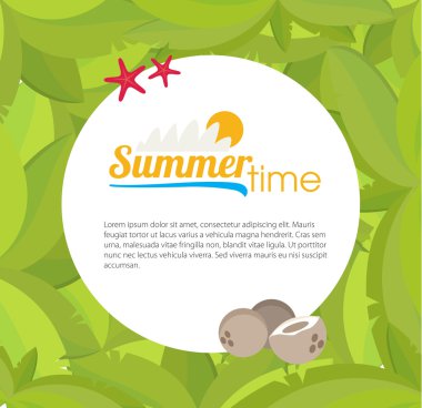 palmiye yaprakları çerçeve 