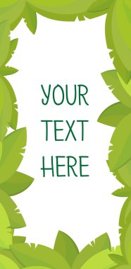 Düz yaprak çerçeve