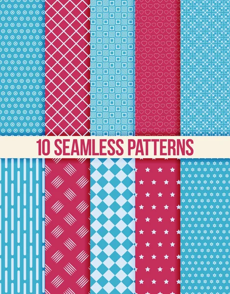 Color seamless patterns — Stock Vector