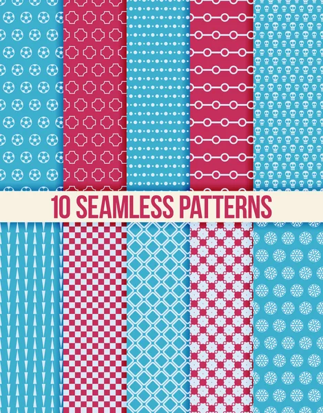 Color seamless patterns — Stock Vector