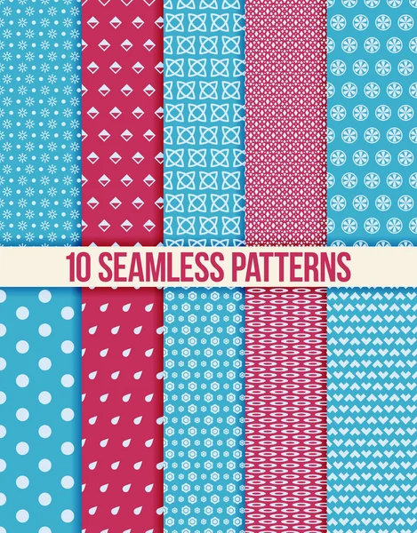 Color seamless patterns — Stock Vector