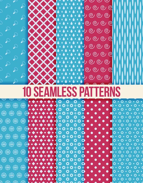 Color seamless patterns — Stock Vector