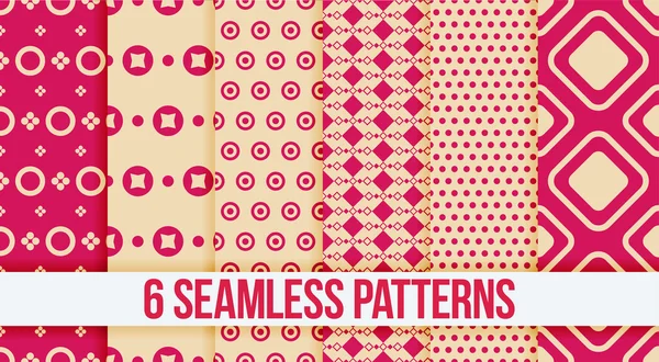 Seamless geometric patterns — Stock Vector