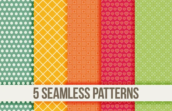 Color seamless patterns — Stock Vector