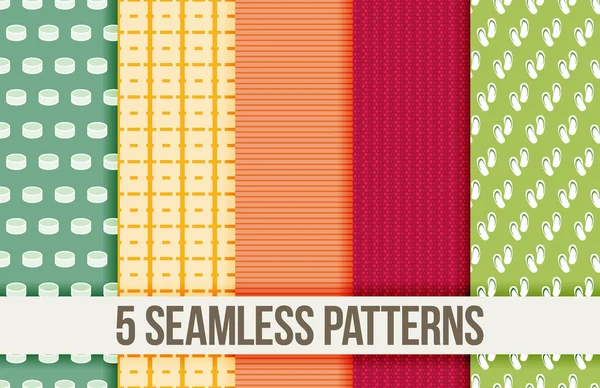 Color seamless patterns — Stock Vector