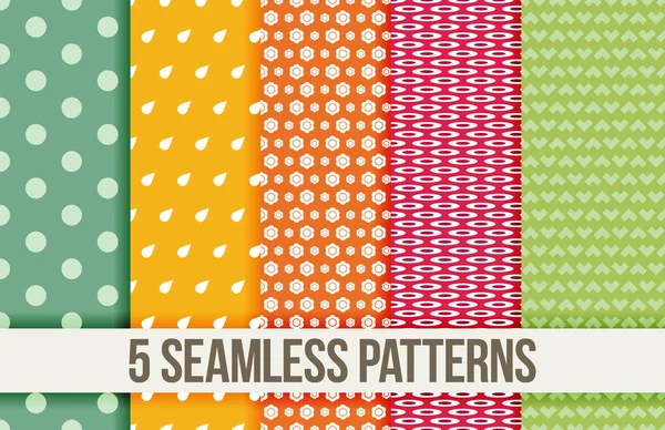 Color seamless patterns — Stock Vector