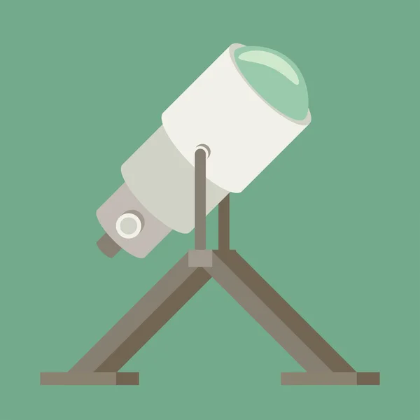 Icono plano del telescopio — Vector de stock