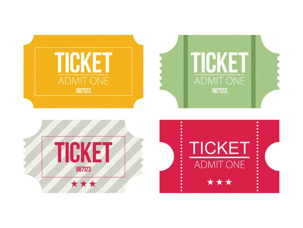 Biljetter-ikonen. Platt design — Stock vektor