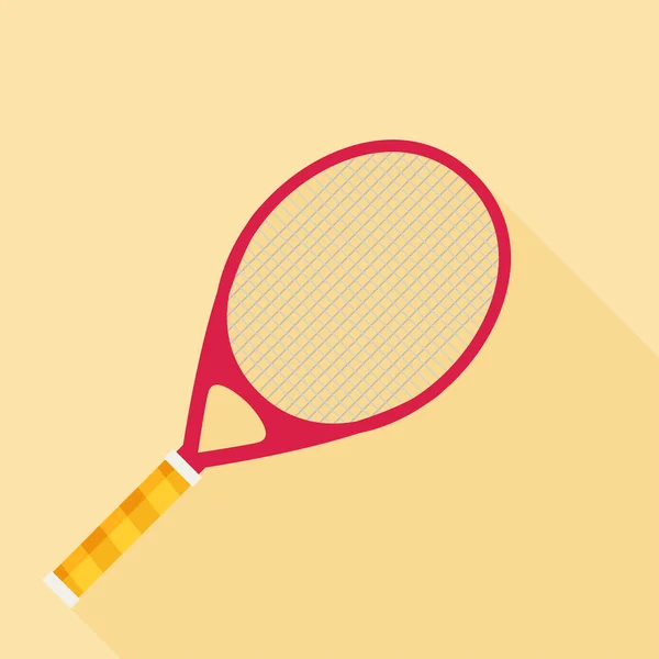 Raqueta de tenis de diseño plano — Vector de stock