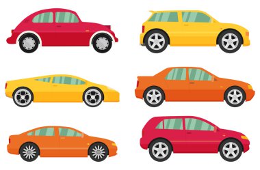 Araba ayarlayın. Düz tasarım stili